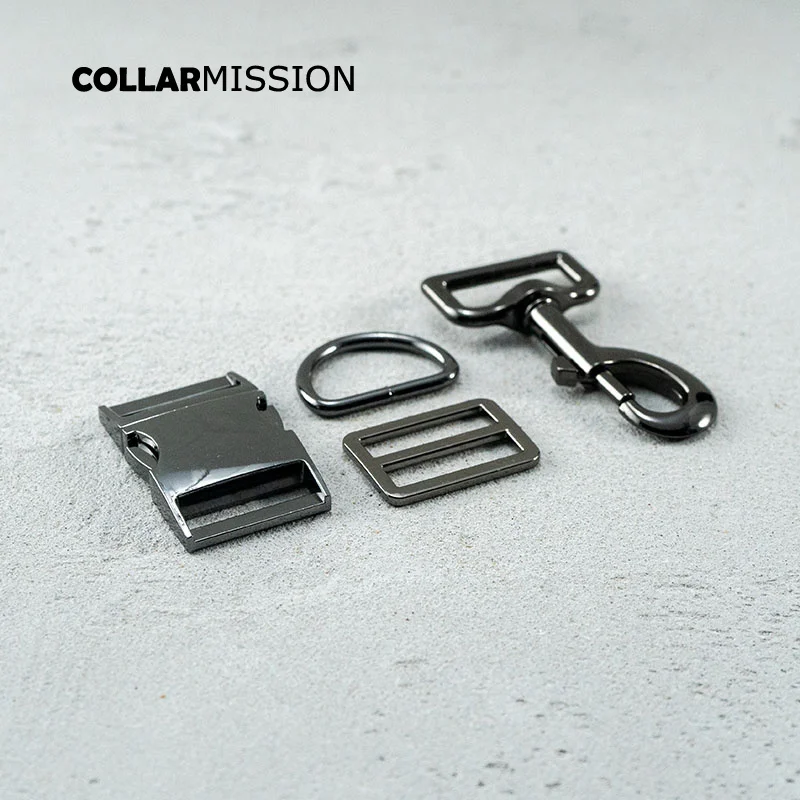 (metal buckle+Tri-Glid+D ring+metal dog clasp/set)retailing 30mm for high quality pet collar leash set harness DIY accessoies | Дом и сад