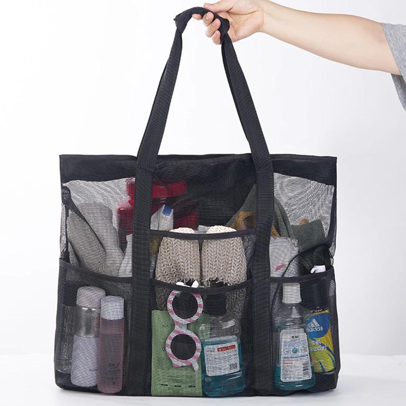 

Mesh Beach Bag Clothing Quilt Storage Bag Travel Packing Bag Woven Finishing Bag Travel Packing Bag