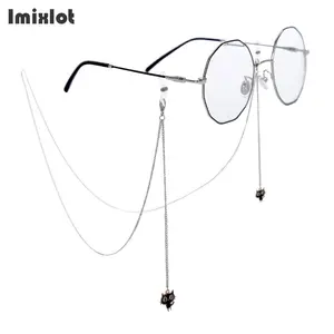 Цепочка для очков женская с подвеской, модная цепочка для очков золотого и серебряного цвета, милый котенок, Солнцезащитная цепочка для очков для чтения шнур для очков, шейный ремешок