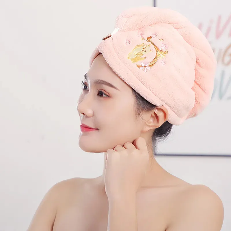 

Шапочка для волос с вышивкой, из микрофибры, 2021