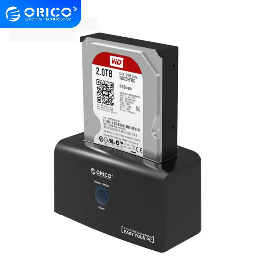Док станция ORICO для HDD eSATA & USB 3 0 док жесткого диска 2 5/3 5 дюйма адаптер питания 12V2.5A