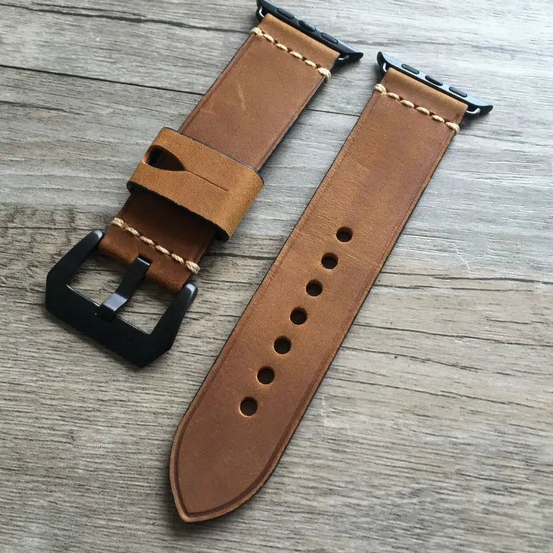 

Genuine Leather strap For Apple watch band pulseira apple watch 5 4 3 42mm 38mm iwatch band 44mm 40mm correa watch Accessorie