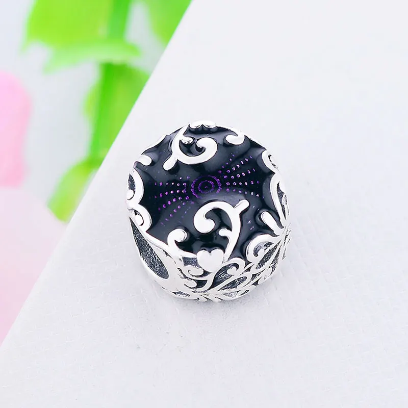 

Berloque 925 Sterling Silver Enamel Flower Beads Openwork Charms Fit Charms Bracelets Jewelry Making