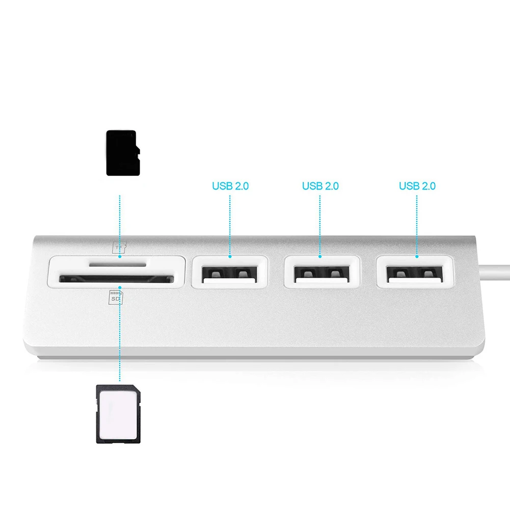 3 порта Портативный для ПК ноутбук с питанием от шины Компьютерные аксессуары SD