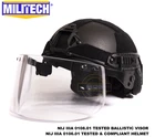 MILITECH черный BK Deluxe NIJ IIIA 3A 0106,01 Быстрый пуленепробиваемый шлем и козырек Набор сделок пуленепробиваемая металлическая маска упаковка
