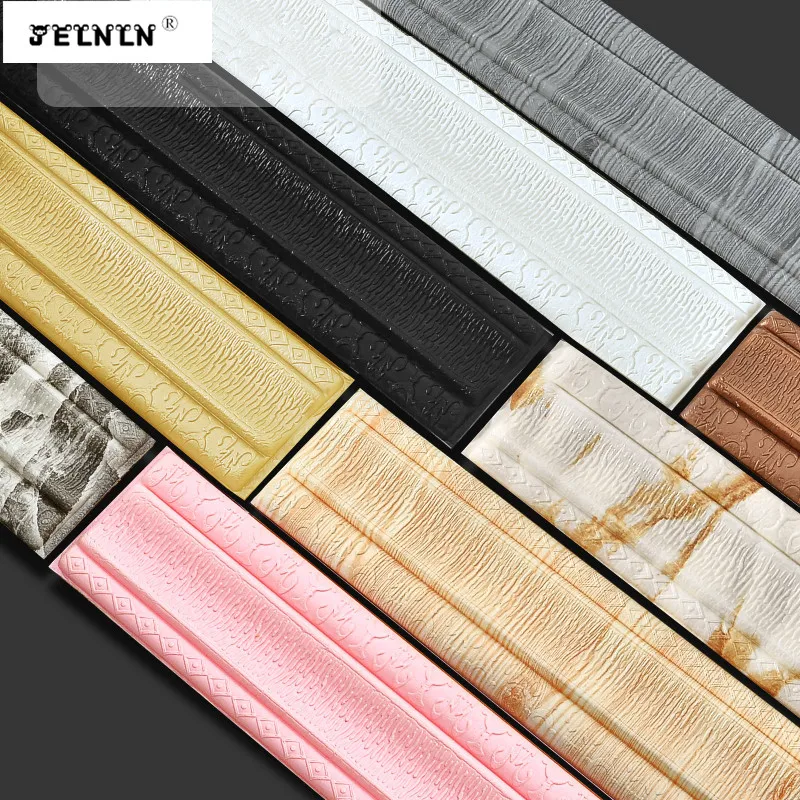 Самоклеящаяся настенная 3D наклейка из пенопласта полоса талии для краев фоновая