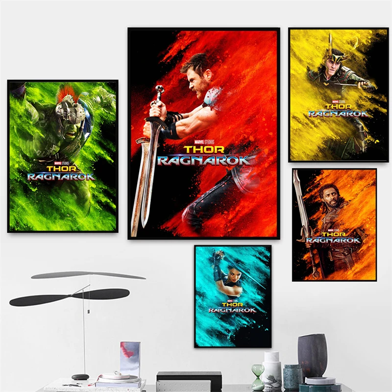 Loki Hulk Marvel классический фильм Тор Рагнарок холст живопись Настенная печать плакат