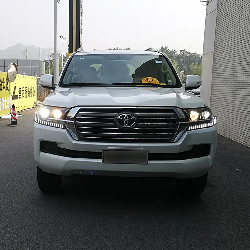 Автомобильный светодиодный налобный фонарь для Toyota Land Cruiser LC200 2016 2017 2018 головной