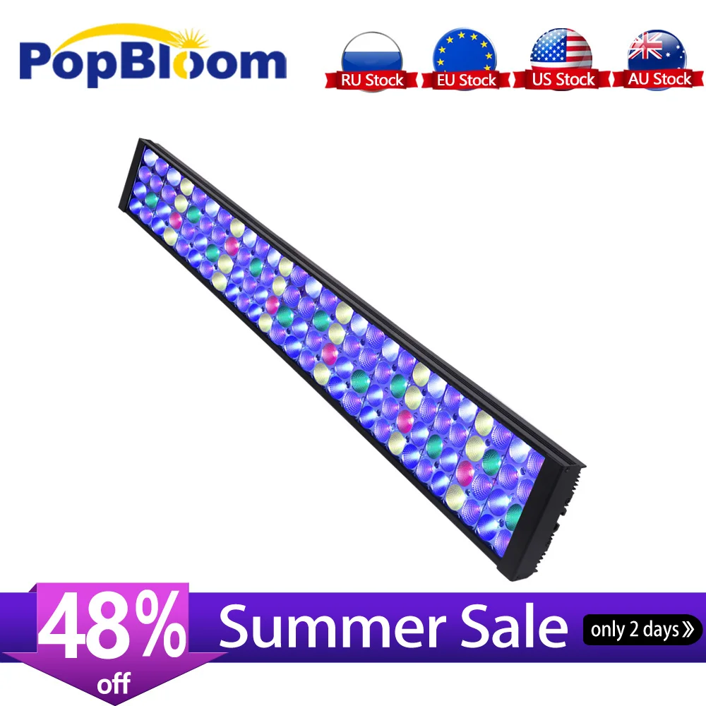 PopBloom светодиодный светильник s аквариум морской Светодиодный для аквариума 80 100