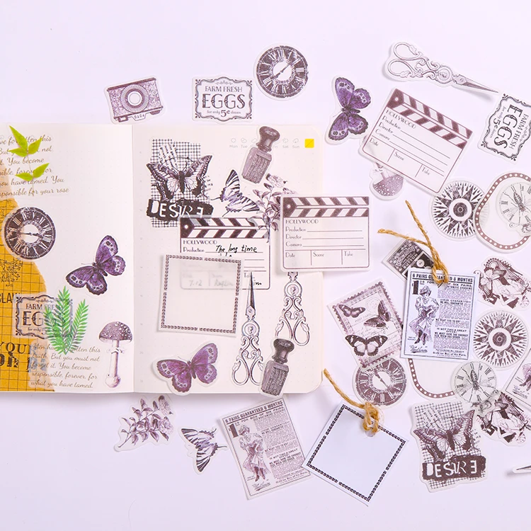 40 шт./упак. дневник Винтаж Черная мечта стикер набор для скрапбукинга альбом