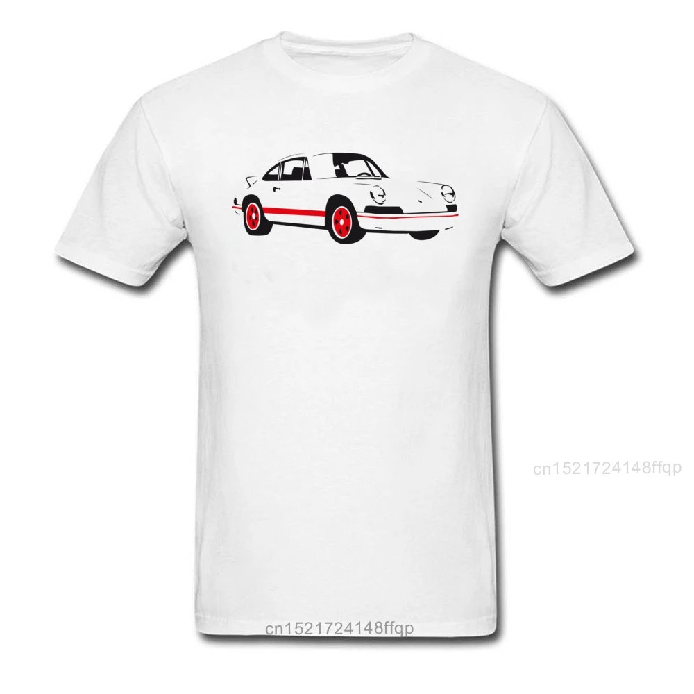 2018 простая Стильная мужская футболка с принтом машины белая летние хлопковые