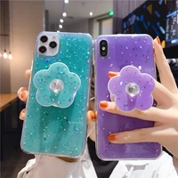 suitable for apple 11 mobile phone shell iphone11pro max epoxy star glitter xsxr7p flower bracket