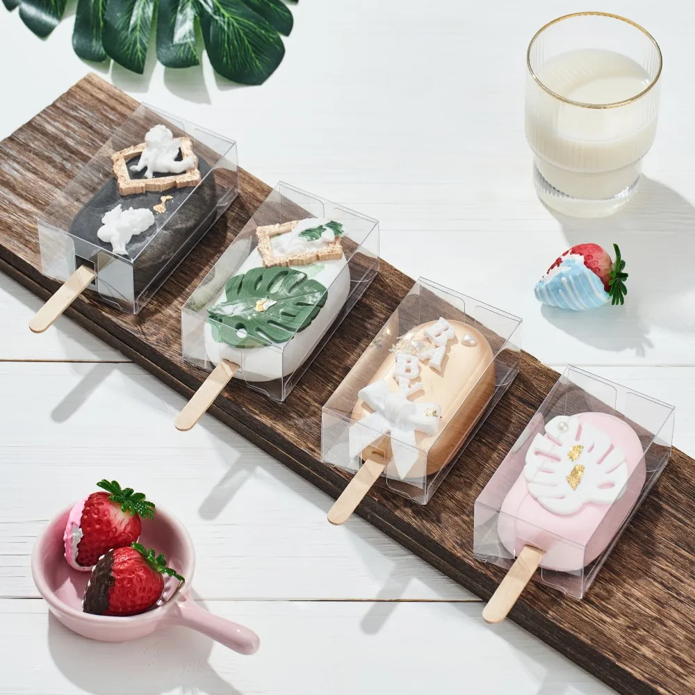 Cajas de pl&aacute;stico transparente con agujero para dulces, embalaje para Celebraci&oacute;n de beb&eacute;, recuerdo de fiesta de cumplea&ntilde;os-0