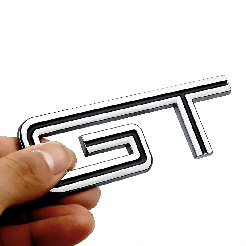 Автомобильный дизайн 3D металлическая хромированная эмблема GT наклейка на