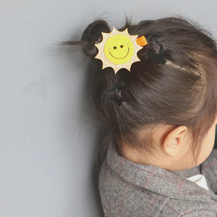 1 шт. новый дизайн милые заколки для волос в форме Луны блестящие солнечные