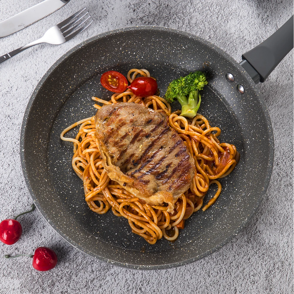 Сковорода с антипригарным покрытием 100% PFOA не содержит камня 5 слойное дно мягкая