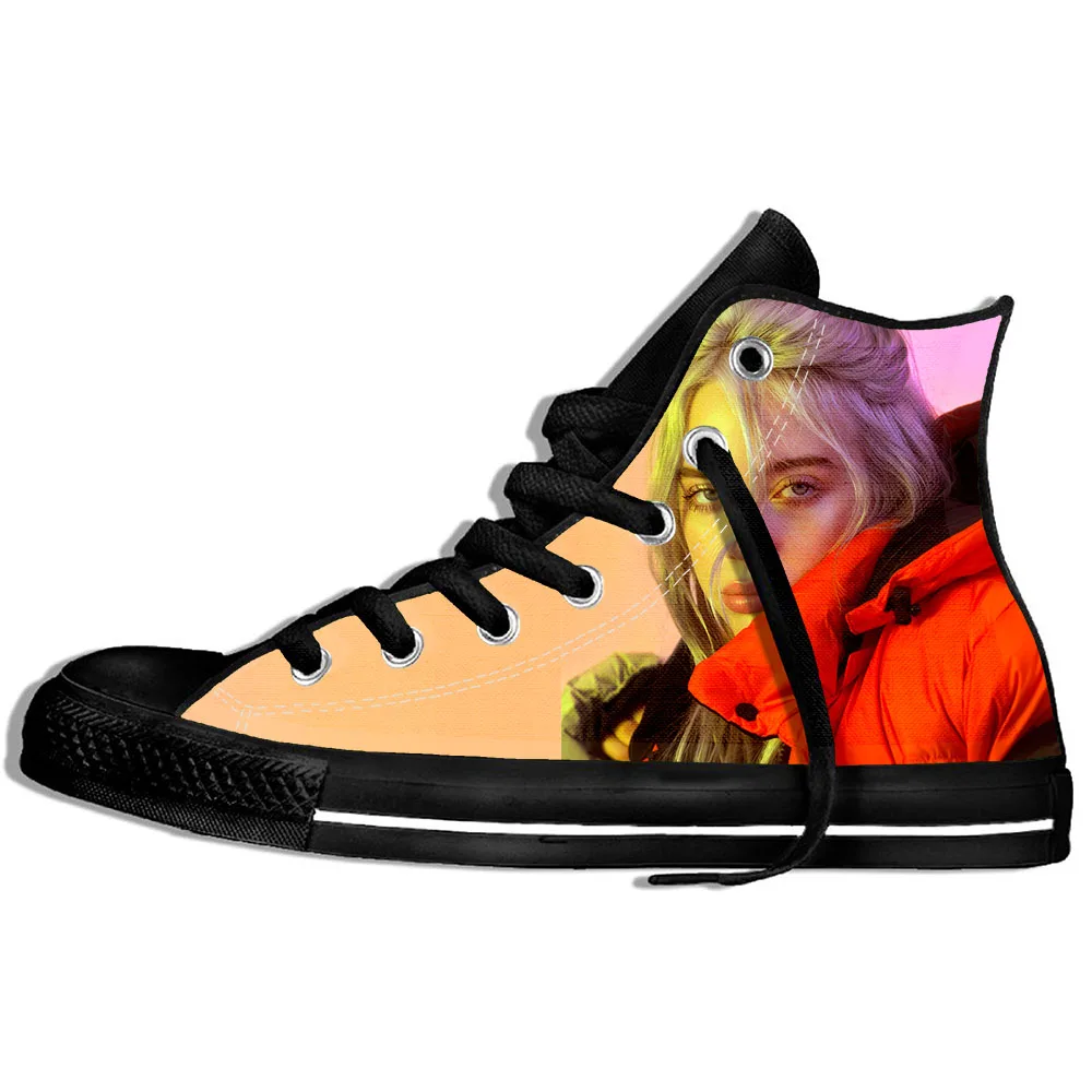 Billie Eilish 12 Модные Billie Eilish 3D повседневная обувь для мужчин/Женская обувь высокого качества в стиле Harajuku 3D печать Billie Eilish парусиновые туфли - Цвет: Billie Eilish 12