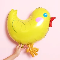 cartoon chicken balloon cute little yellow chicken aluminum foil hydrogen balloon birthday party decoration balloon