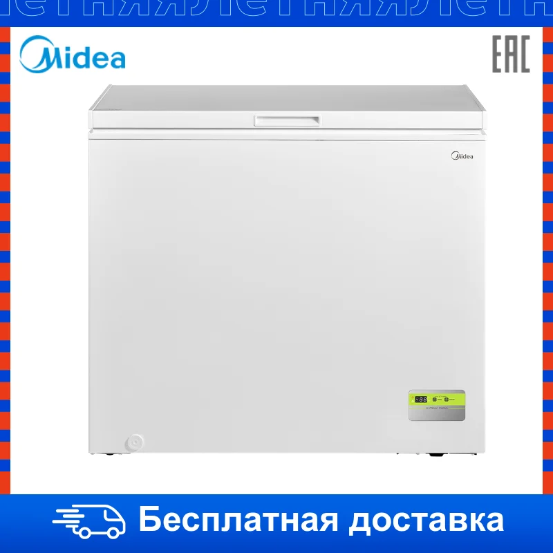 Морозильник Midea MCF3086W LED дисплей и объём 249л|Морозильники| |