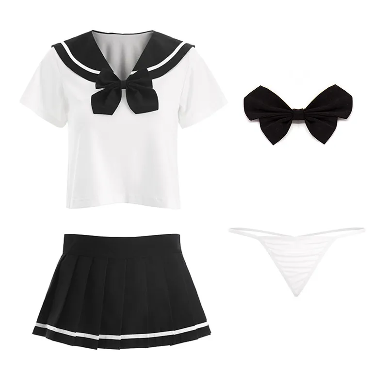 

Sexy Outfit of Japanese Korean Version School Student Girl Cosplay Costumes for Ladies Erotic Role Play Lingerie Sailor Suit