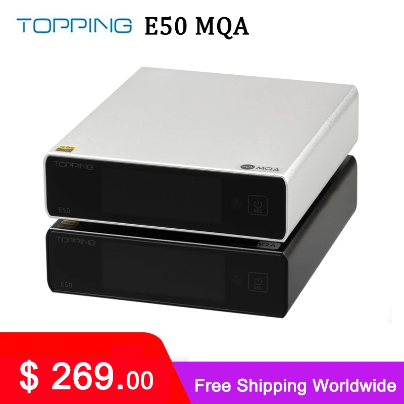 Поддержка ЦАП TOPPING E50 MQA DSD256 ES9068AS XMOS XU216 USB/оптический/коаксиальный вход