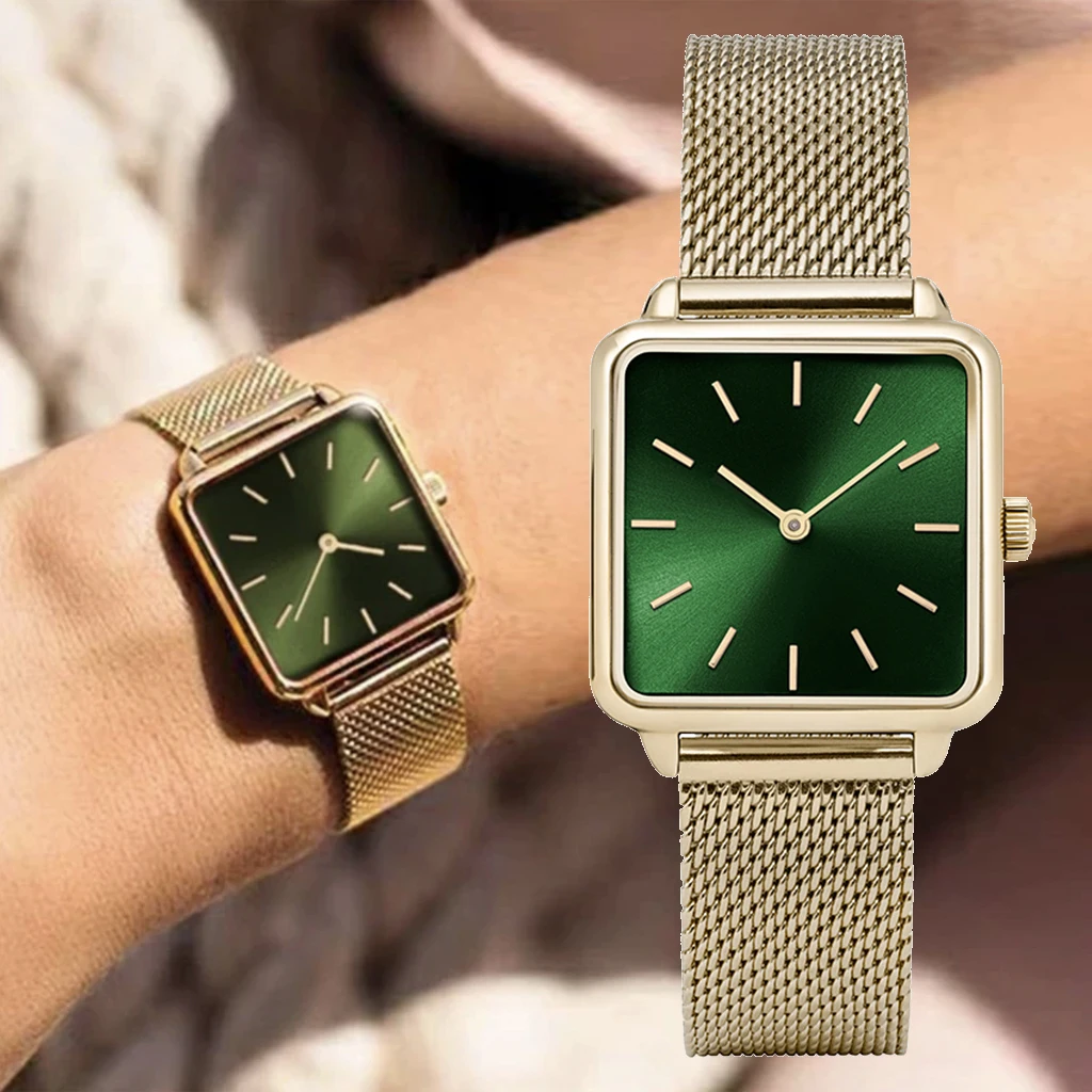 

Top Brand Square Women Bracelet Watch Gold Luxury Wrist Watches for Women Girl Fashion Quartz Watch Dress Ladies Quartz Clock