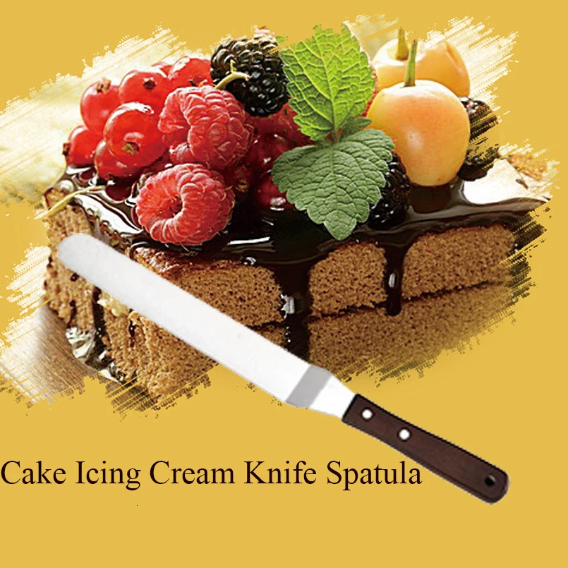 

4/6/8/10 inch Stainless Steel Cake Spatula Butter Cream Icing Frosting Knife Smoother Kitchen Pastry Cake Decoration Tools