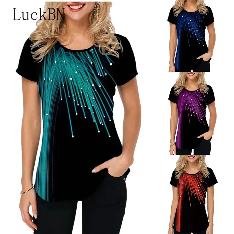 

3D Print Women Clothing T-Shirts Summer Casual Short Sleeve O-Neck 5XL Ladies Tops 2021 Female Oversized Tees Women Sexy Tops