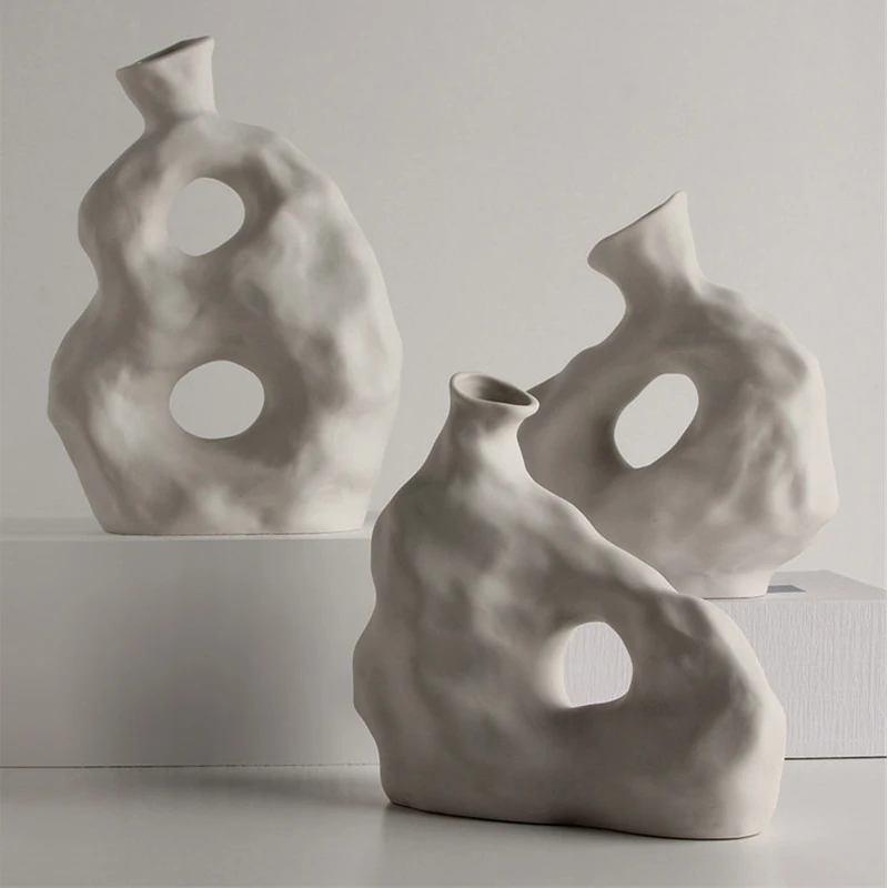 

Керамическая ваза в скандинавском стиле, украшения для дома, гостиной, Цветочная композиция