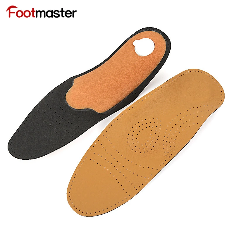 FootMaster Arch Support s Plantar Fasciitis стельки для ног Дышащие из воловьей кожи ортопедические