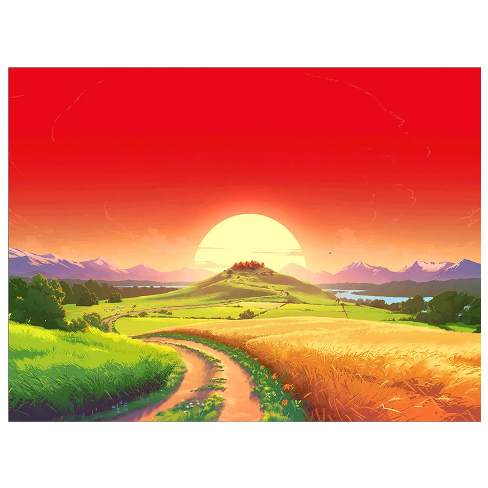 Алмазная 5D картина сделай сам Круглый Набор для вышивки с мотивом восхода солнца