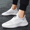 Men Casual Shoes Sneakers Summer Flying Fabric Lac-up Lightweight Comfortable Breathable Walking Plus Size 2019 New Mesh Men