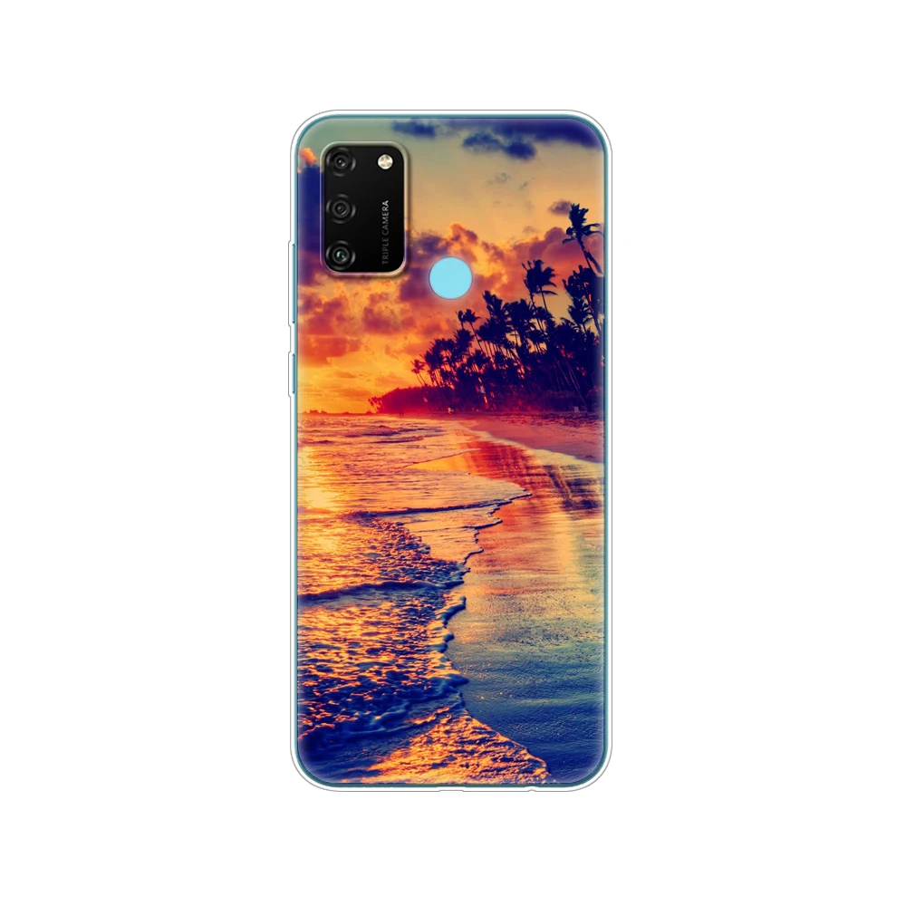 Силиконовый чехол для Huawei HONOR 9A 6 3 дюйма бампер мягкий телефона из ТПУ на Honor 9 A