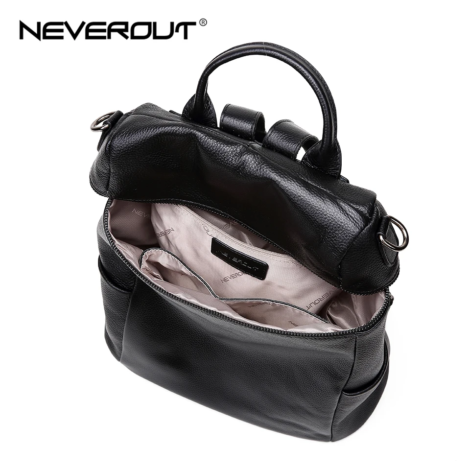 Рюкзак NEVEROUT из натуральной кожи на молнии 3 цвета|Женские рюкзаки| |
