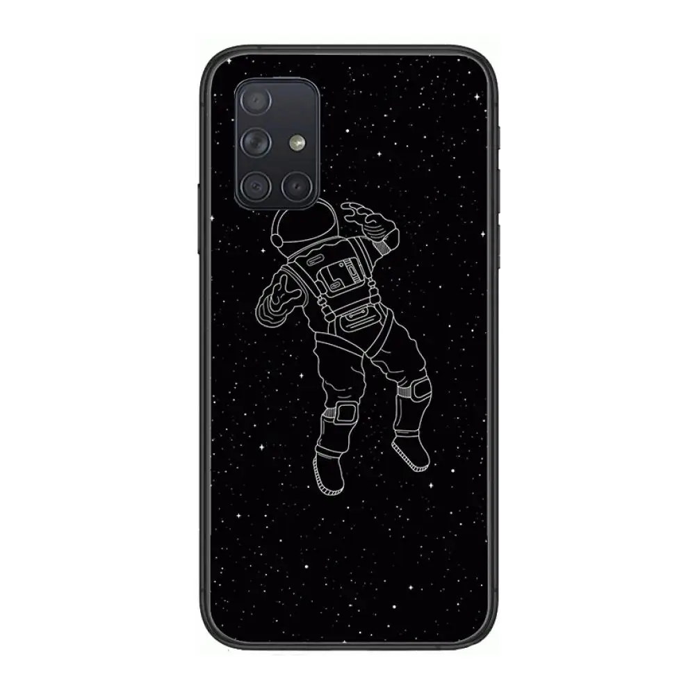 

Astronaut painting Phone Case Hull For Samsung Galaxy A 50 51 20 71 70 40 30 10 E 4G 5G S Black Shell Art Cell Cover