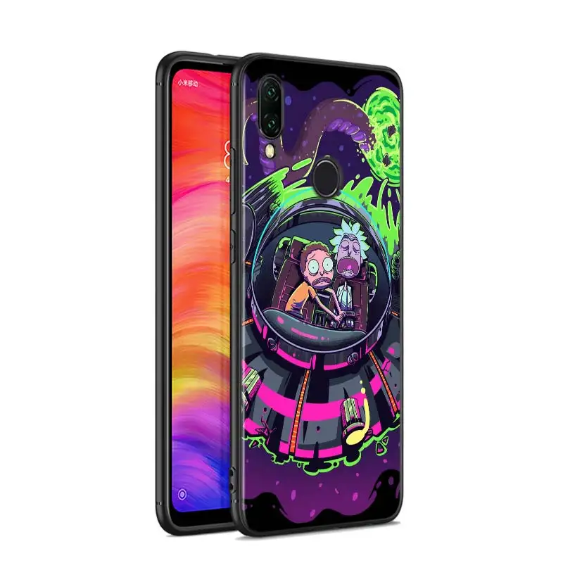 Черный силиконовый чехол Рик и Морти модный для Xiaomi Redmi Note 8 7 6 5 4X4 K20 Pro 7A 6A 6 S2 5A Plus чехол для телефона