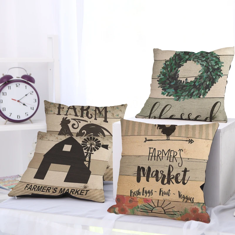 Чехол для подушки в скандинавском стиле Fuwatacchi Винтажные льняные наволочки с