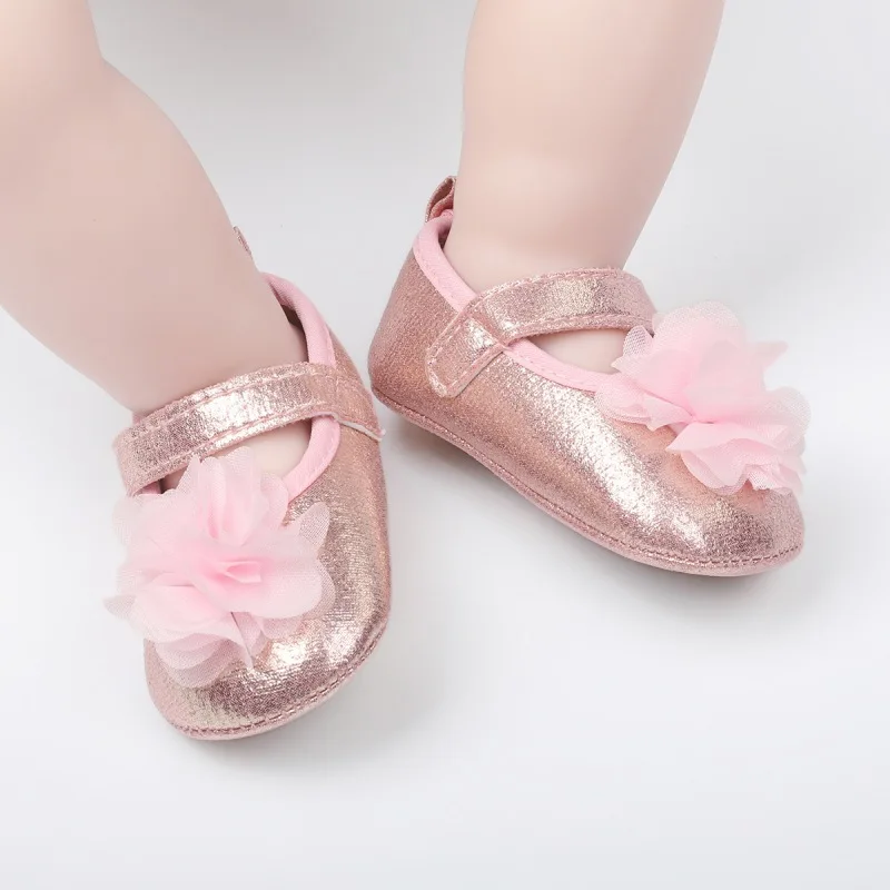 

2021 Baby Girls Cute Flower Princess Shoes Soft Bottom Non-slip Toddler Shoes