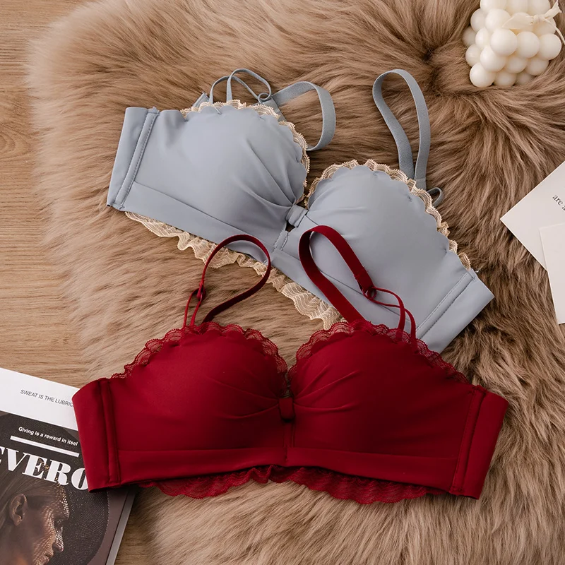 

Sexy Lace Strapless Push Up Women Bra Seamless 3/4 Cup Non-slip invisible Lingerie Wireless Bralette Underwear Girl Brassiere