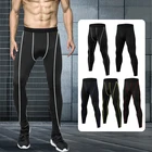 Компрессионные Мужские спортивные колготки, леггинсы для бега, Мужские штаны для бега, быстросохнущие тренировочные леггинсы для тренажерного зала, спортивные мужские спортивные брюки