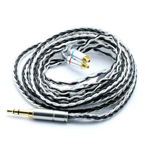 RTC1186 1,2 M 1,0 мм x 8 Core HIFI посеребренный обновленный кабель 3,5/2,5 Разъем MMCX/2Pin разъем для улучшения глубины саундстажа и присутствия - Цвет: RTC1186