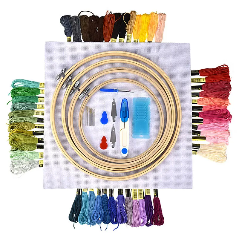 

50PCS Handcraft Cross Stitch Tool Kit Starter Kit Embroidery Tools Embroidery Needle Kit Needle Arts Craft Sewing DIY Handwork