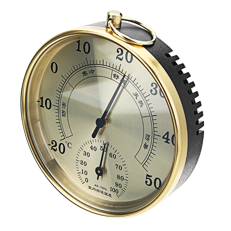 Домашний комнатный гигрометр термометр с алюминиевым корпусом высокоточный для