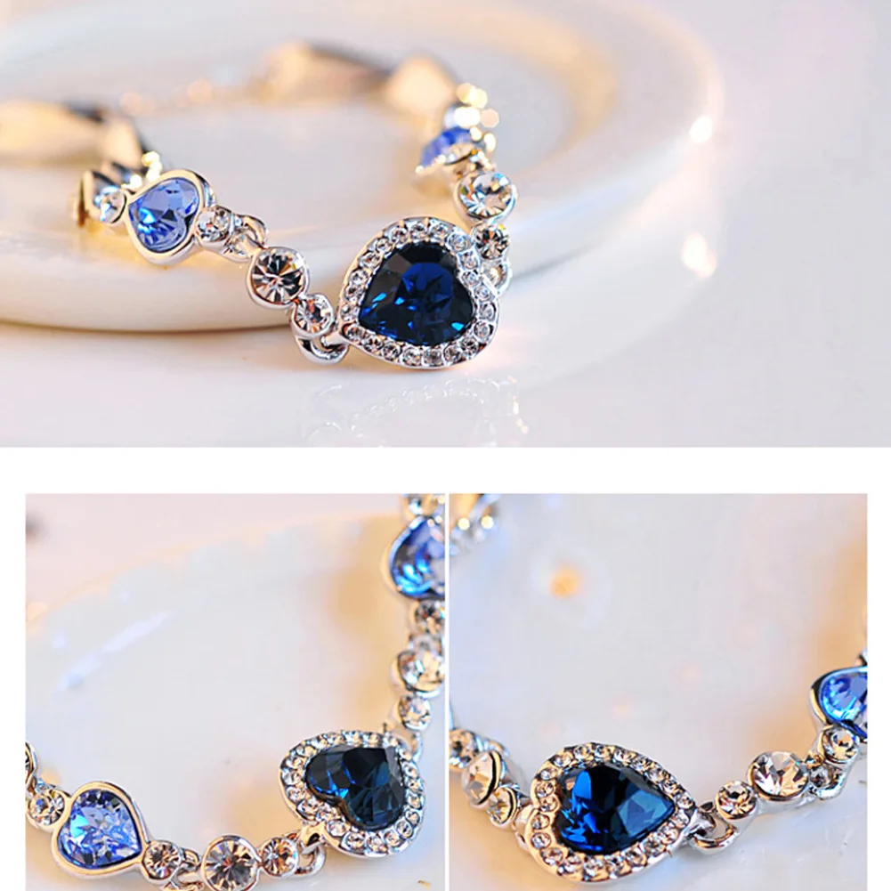 браслеты женские браслет Роскошные хрустальные серебряные с подвесками для