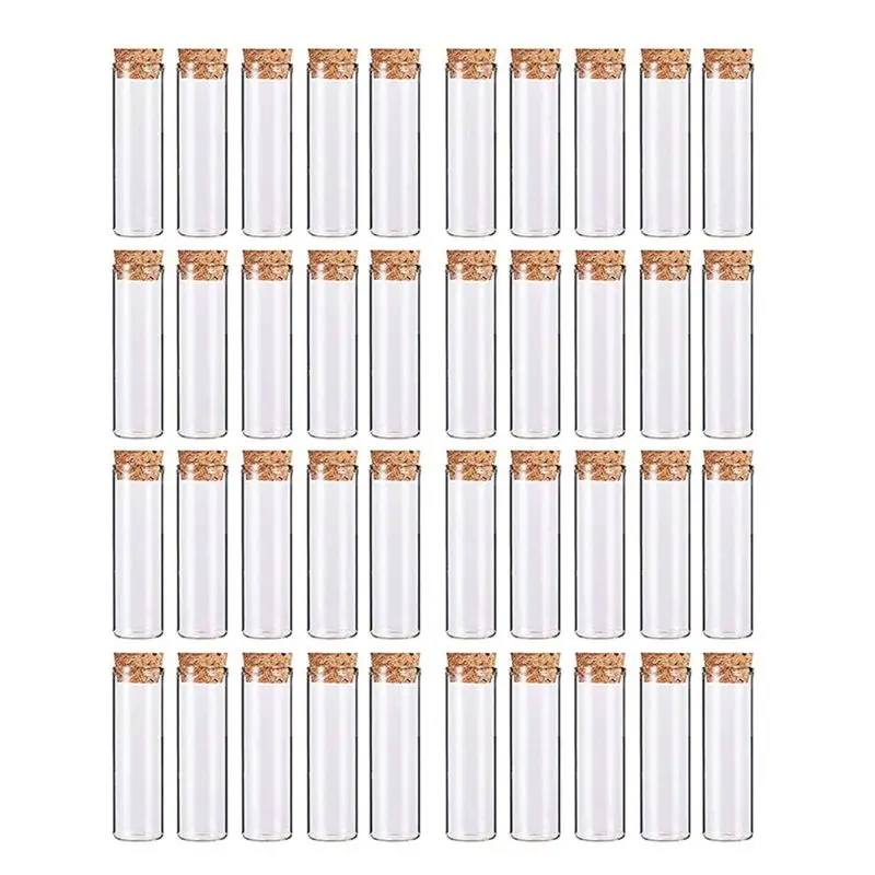 

Plastic Test Tube with Cork Stopper Bead Storage Vial Containers