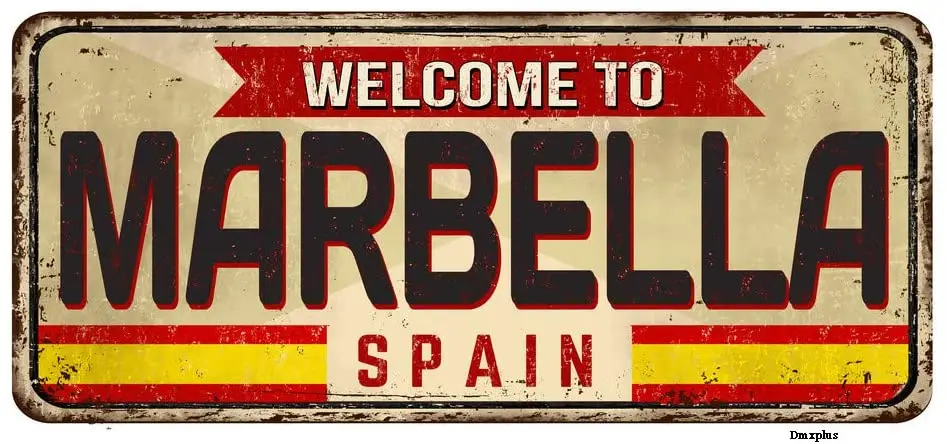 Losea Добро пожаловать в Марбелье стиле ретро металлический декор для стен