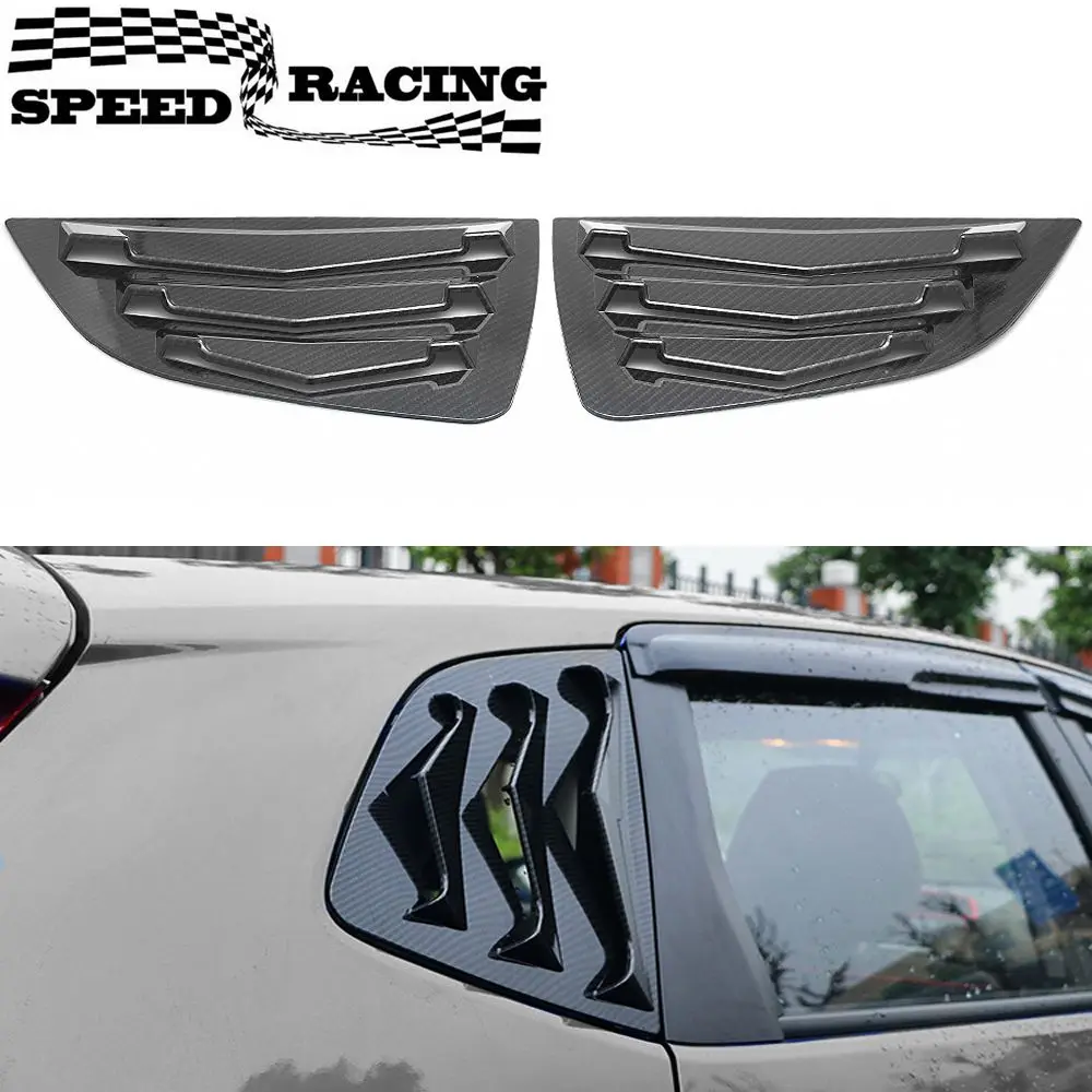 

2Pcs Car Side Window Triangle Shutter Rear Sunshade Air Outlet Blinds Spoiler Panel For Honda fit 14-18 refitting accessories