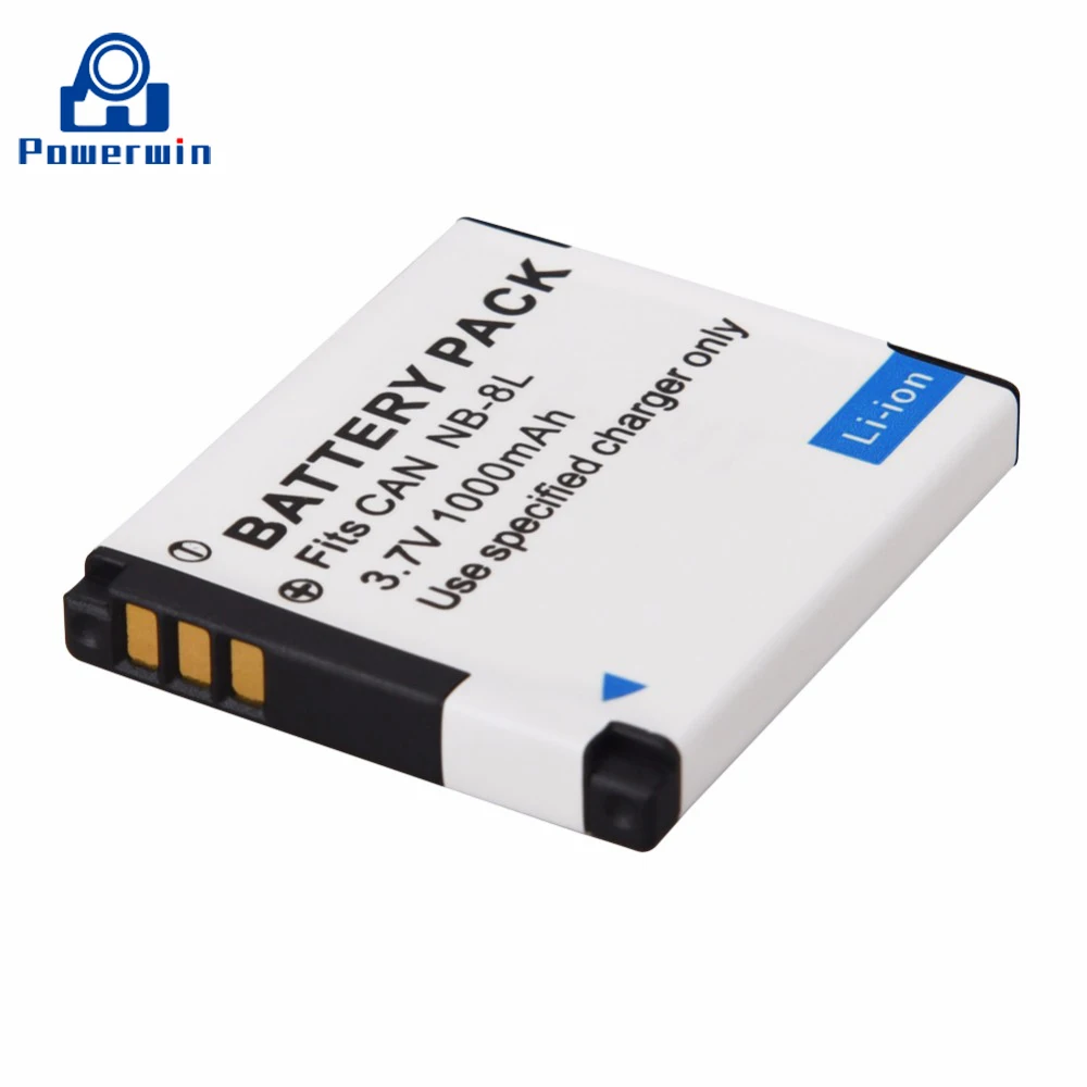 Powerwin 3PCS 1000mAh 3 7 V NB-8L NB8L батарея камеры DSLR для Canon PowerShot A3300 A3200 A3100 A3000 A2200 A1200 IS |