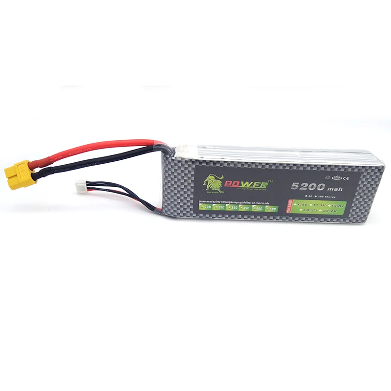 Высококачественный аккумулятор LION POWER Lipo 3S 11 1 В 5200 мАч 30C для радиоуправляемого