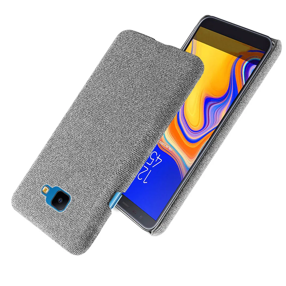 

Slim Cloth Texture Cover For Samsung J4 Core Case Fabric Ultrathin Antiskid Capa For Samsung Galaxy J4 Plus 2018 J 4 J4+ J4Plus